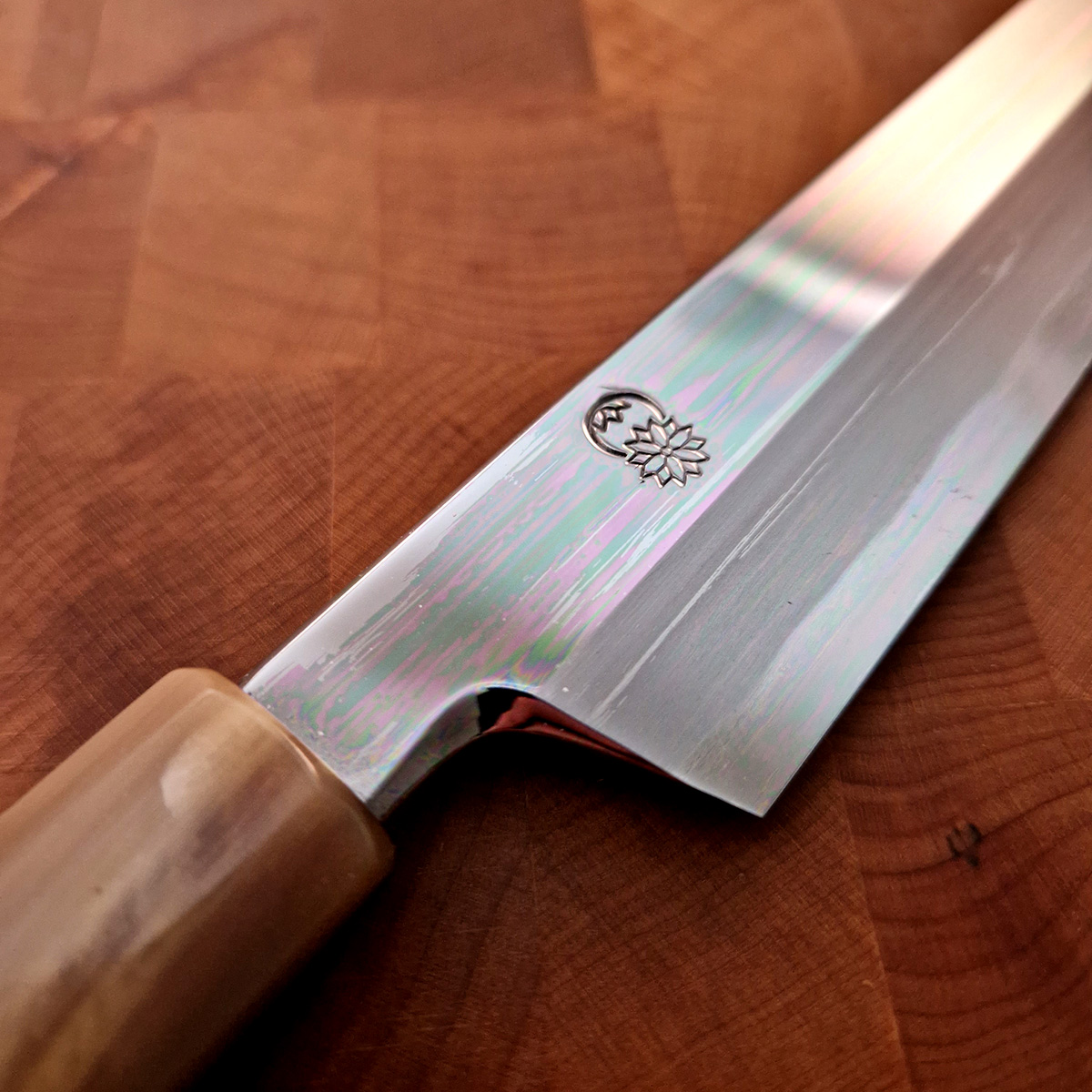 27cm Kiritsuke Yanagiba, Mirror Polished, Shirogami II, inkl Saya - SAKAI KIKUMORI — bilde 3