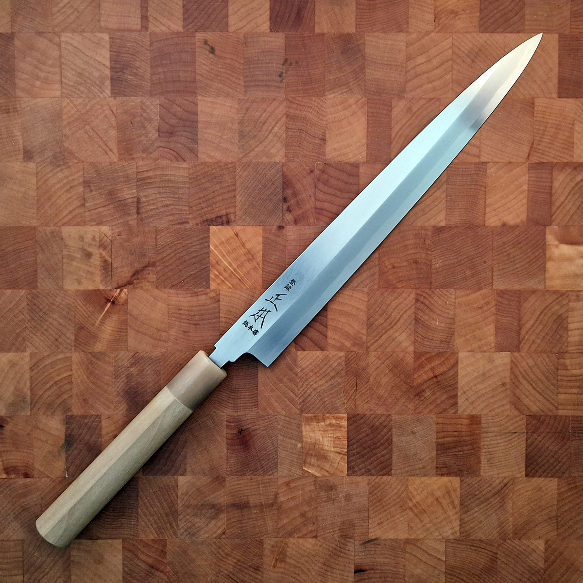 27cm Yanagiba, Shirogami II, inkl Saya - MASAMOTO