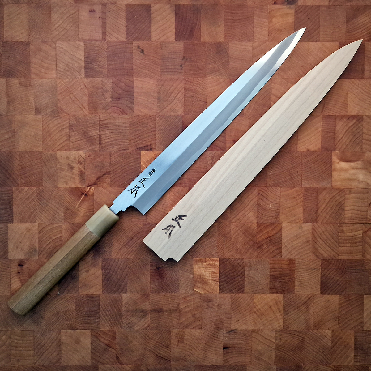 27cm Yanagiba, Shirogami II, inkl Saya - MASAMOTO — bilde 7