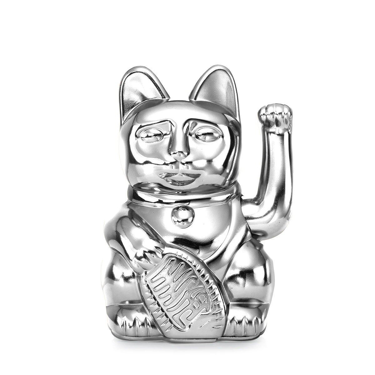 Lucky Cat Waving, 15cm - Cosmic Shiny Silver — bilde 1