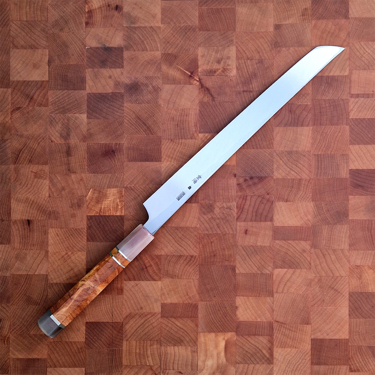 27cm Sakimaru Takohiki, Mirror Polished, Shirogami II, inkl Saya - SAKAI KIKUMORI — bilde 2