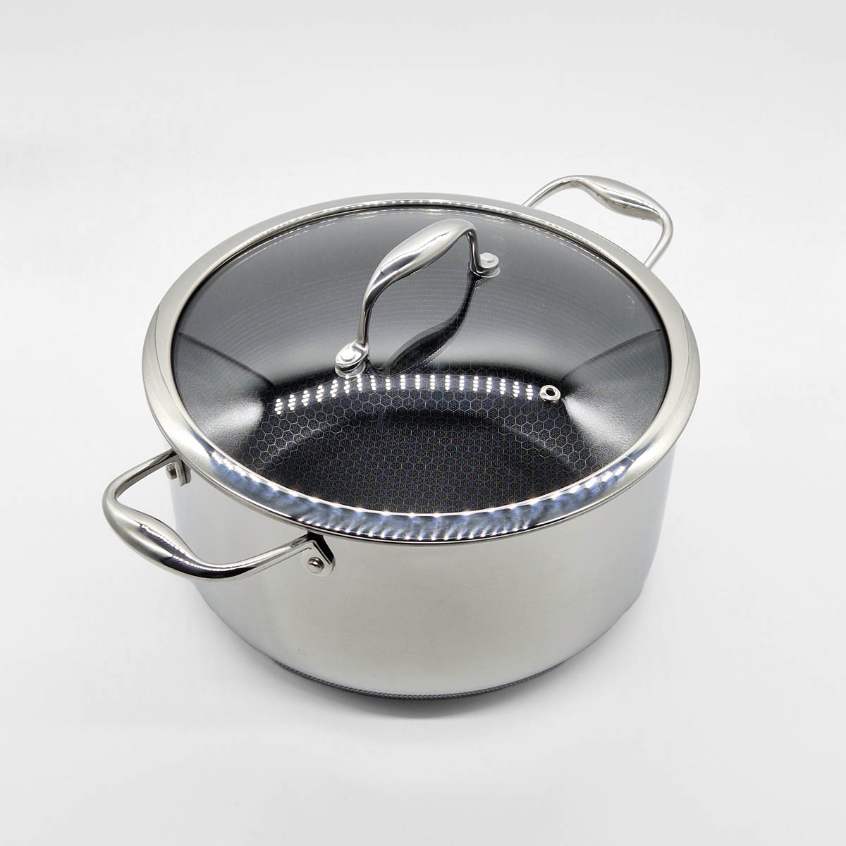 Gryte med lokk, 7,6 ltr, hybrid - HEXCLAD