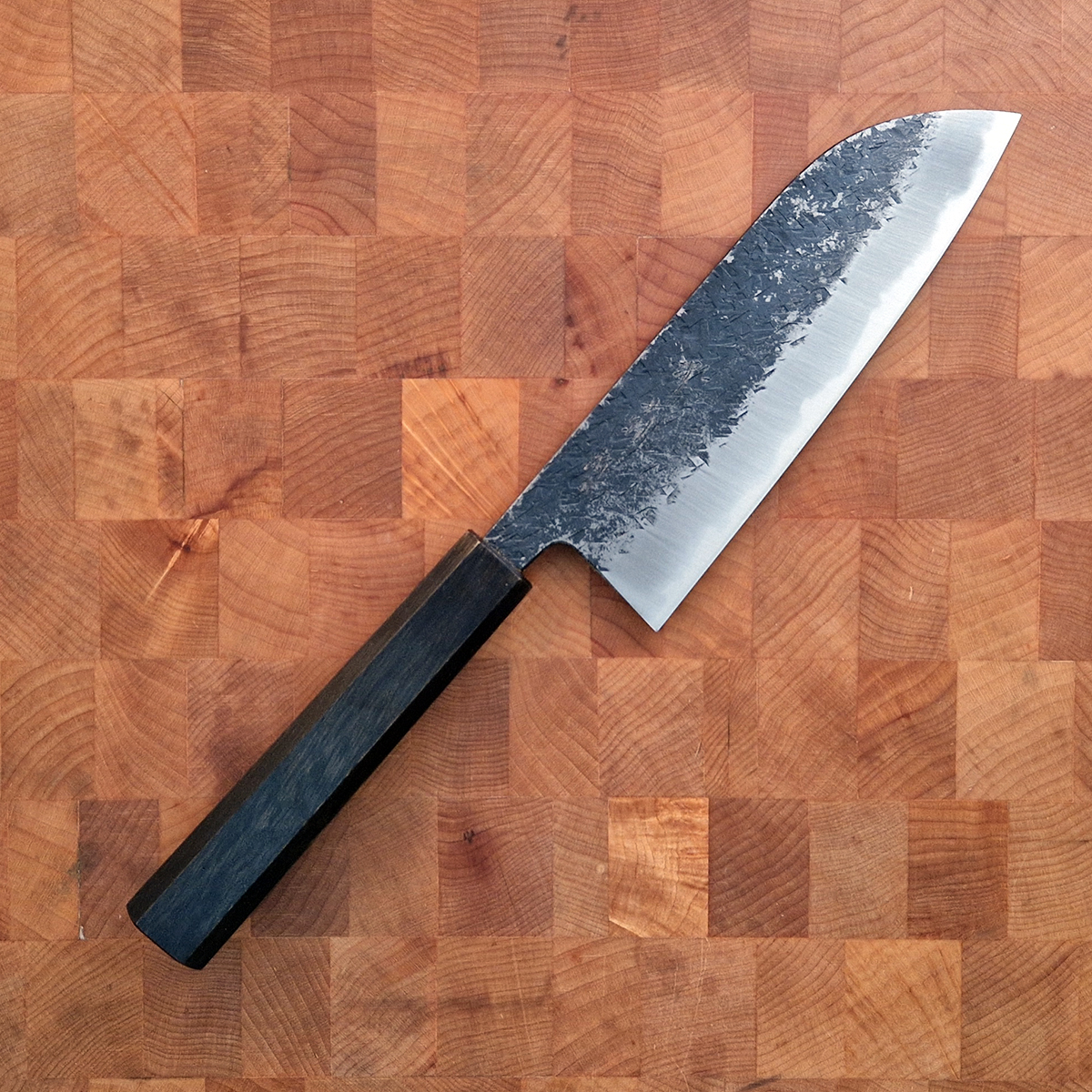 18cm Grønnsakskniv (Santoku) Aogami II, Kurochi - MINOMO KAJIYA — bilde 1