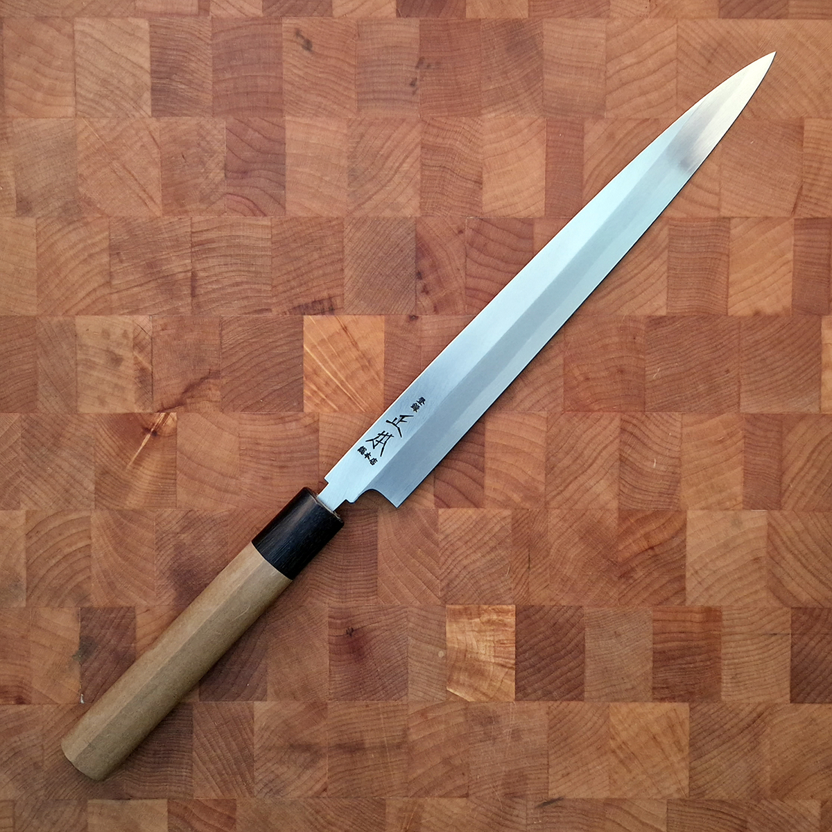 24cm Yanagiba, Shirogami II, inkl Saya - MASAMOTO — bilde 1