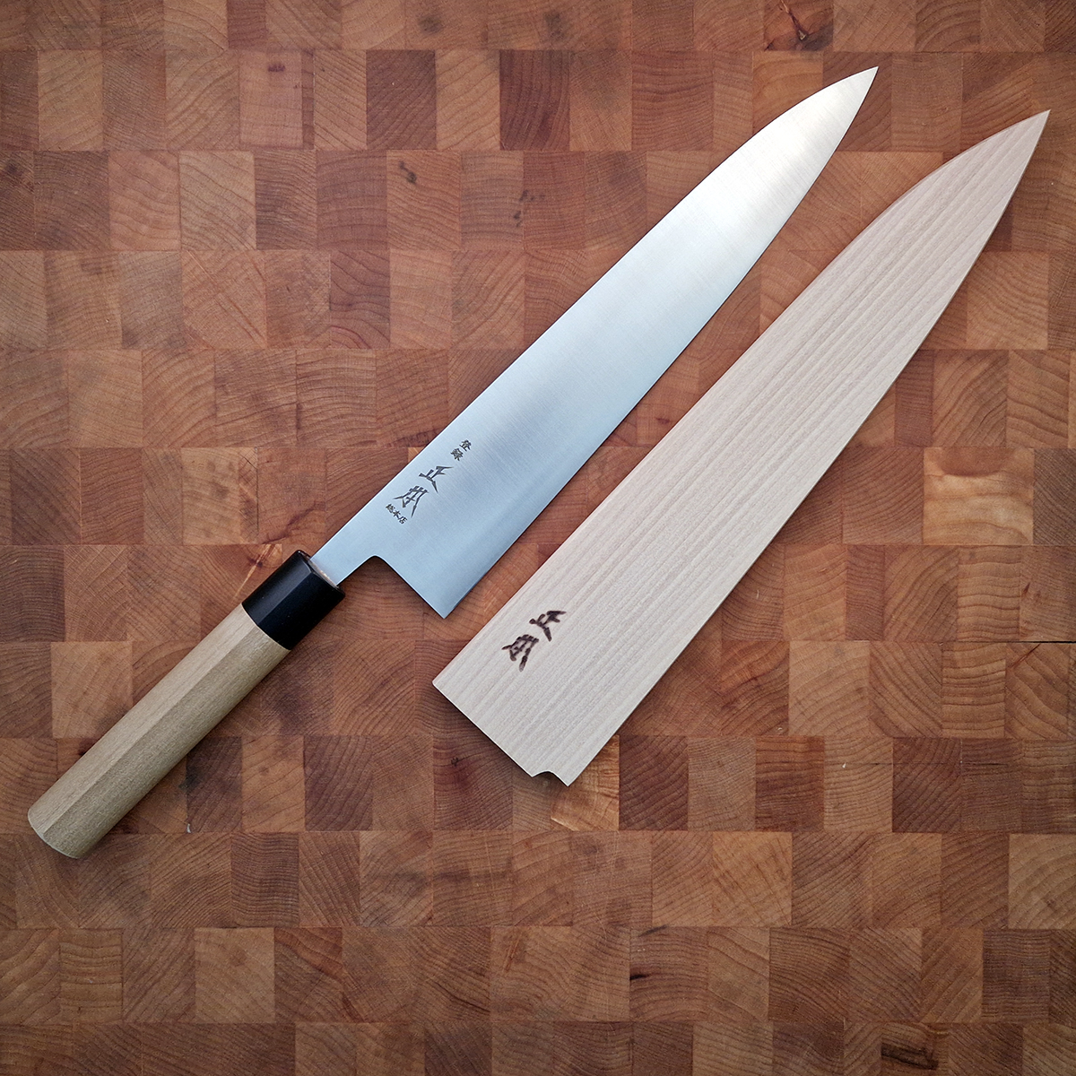 27cm Kokkekniv (Gyoto), "swedish steel", inkl Saya - MASAMOTO — bilde 5
