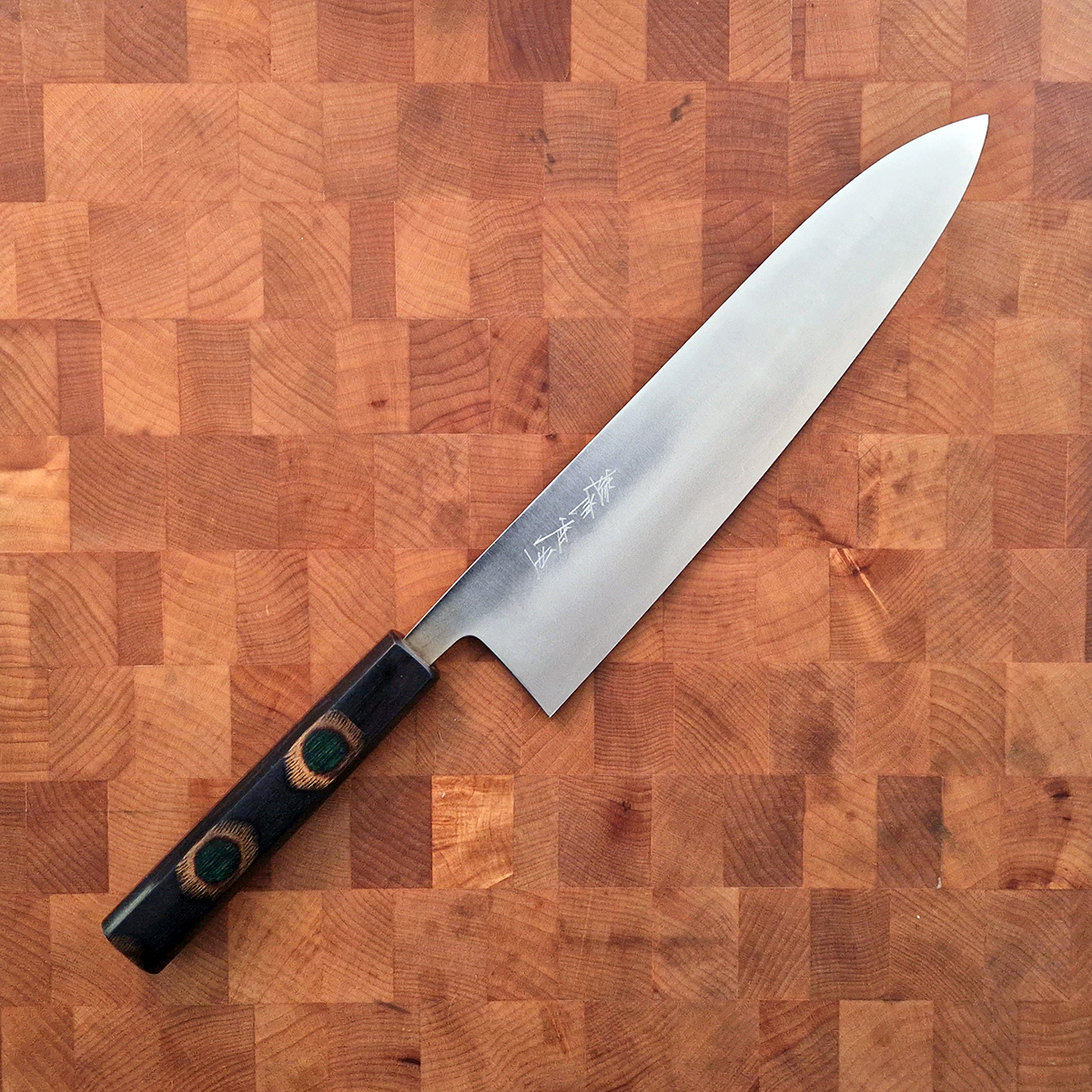 24cm Kokkekniv VG10 "Peacock Handle" - — bilde 1
