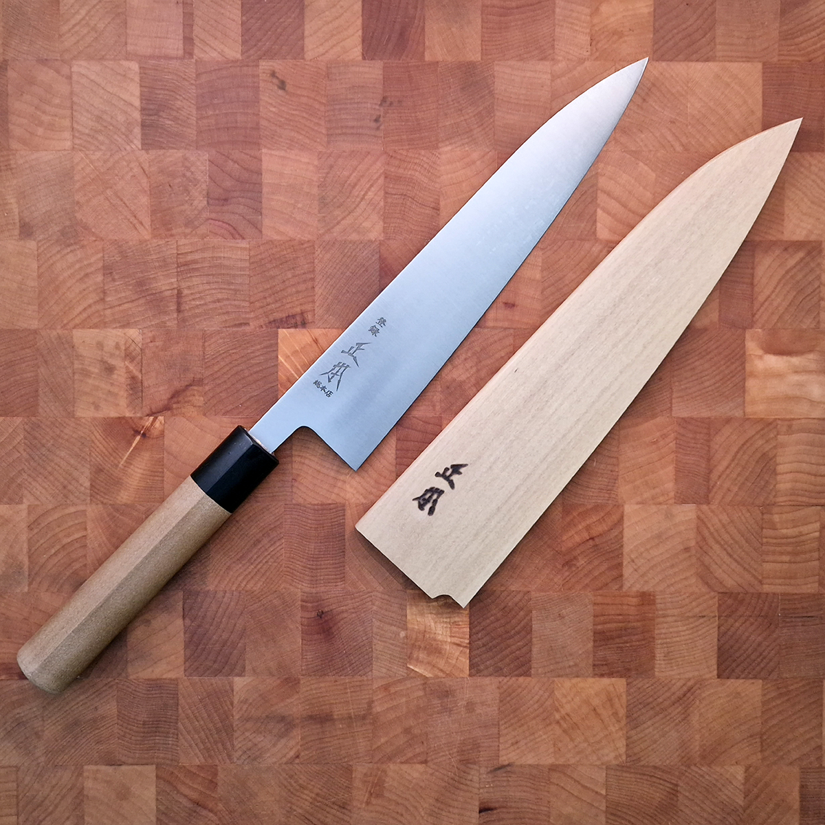 21cm Kokkekniv (Gyoto), Shirogami II, inkl Saya - MASAMOTO — bilde 5