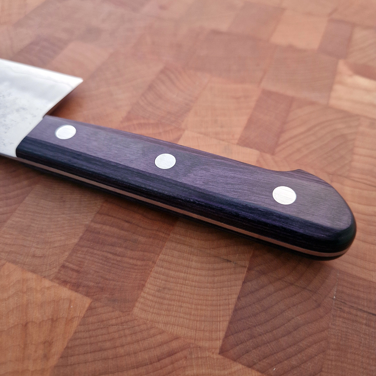 16.5cm Nakiri (Grønnsakskniv), G3, Purple Nashiji - HARUYUKI — bilde 4