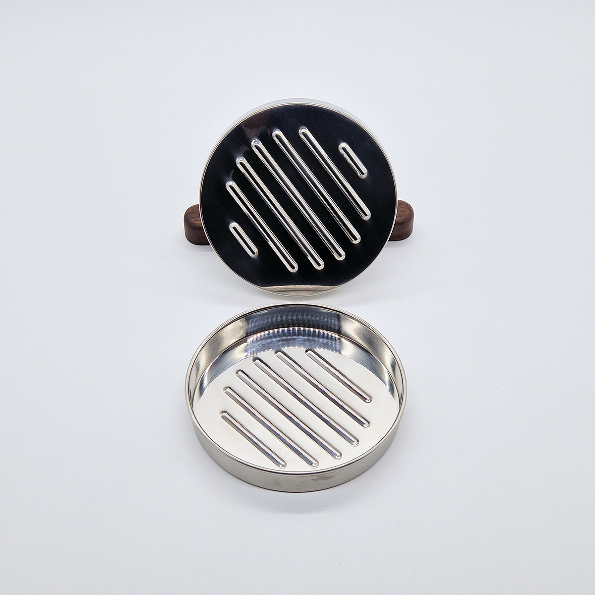 Hamburgerpresse, 12cm rustfritt stål- WEIS