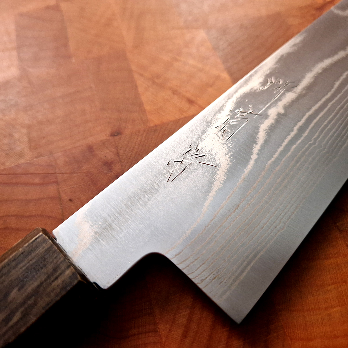 21cm Kokkekniv, AUS10 Damask - SAKAI KIKUMORI — bilde 2