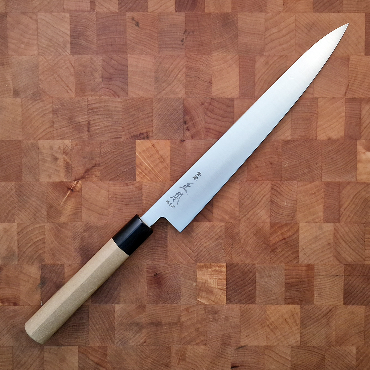 24cm Sujihiki, Shirogami II, inkl Saya - MASAMOTO