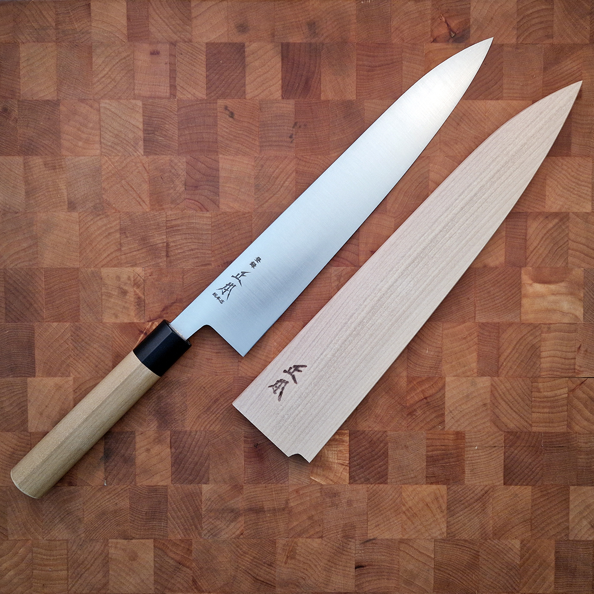 27cm Kokkekniv (Gyoto), Shirogami II, inkl Saya - MASAMOTO — bilde 5