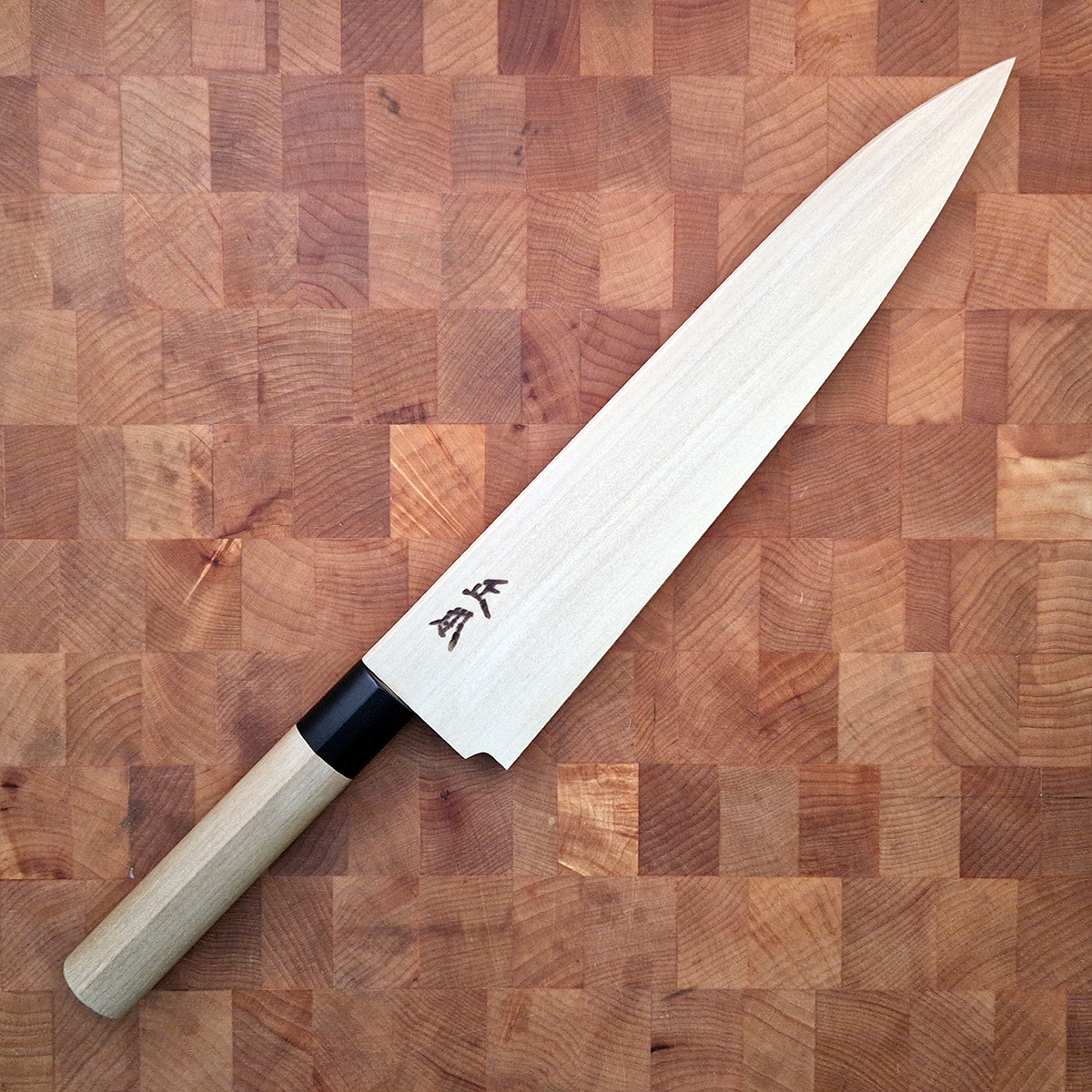 24cm Kokkekniv (Gyoto), Shirogami II, inkl Saya - MASAMOTO — bilde 4