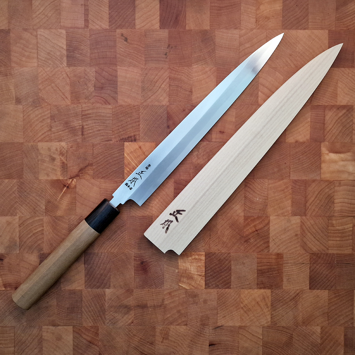 24cm Yanagiba, Shirogami II, inkl Saya - MASAMOTO — bilde 7