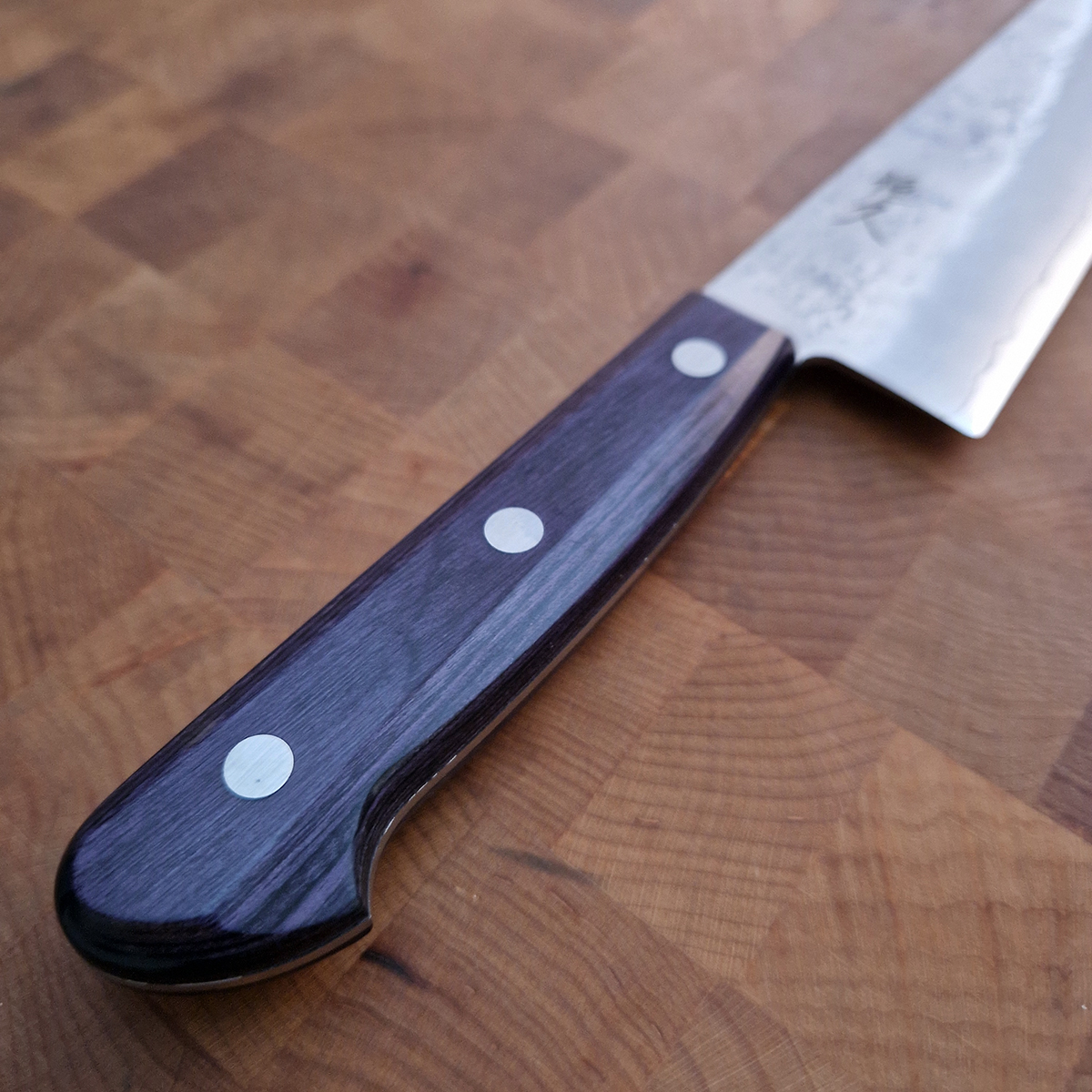 16.5cm Santoku (Grønnsakskniv), G3, Purple Nashiji - HARUYUKI — bilde 5