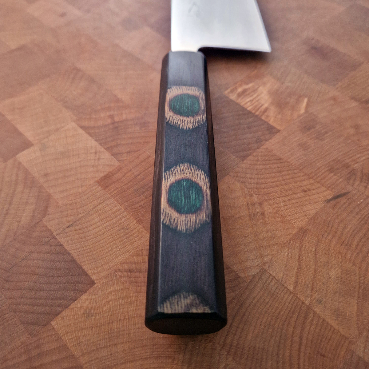 24cm Kokkekniv VG10 "Peacock Handle" - — bilde 3