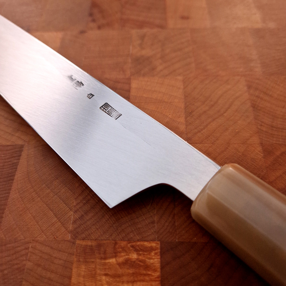 30cm Yanagiba, Mirror Polished, Shirogami II, inkl Saya - SAKAI KIKUMORI — bilde 6