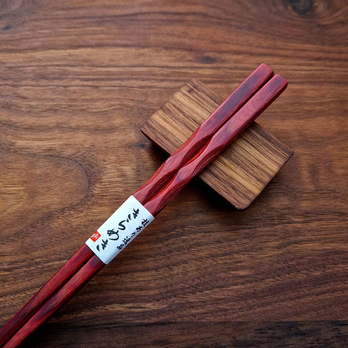 Spisepinner, japanske, Kirameki, rød,  1 par - KAWAI — bilde 2