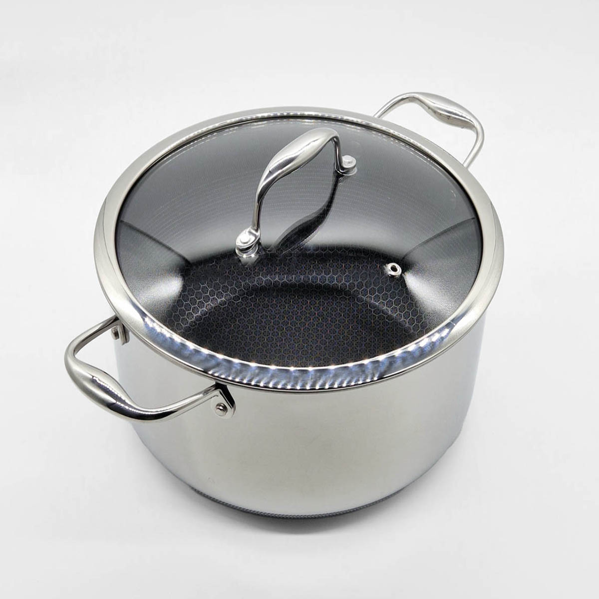 Gryte med lokk, 9,5 ltr, hybrid - HEXCLAD