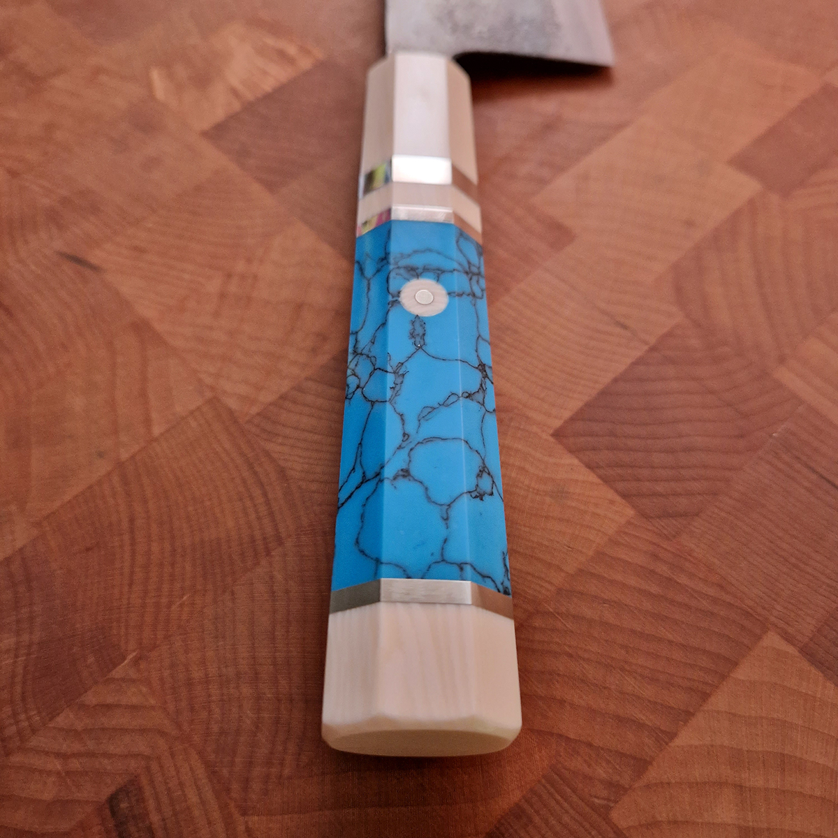 16,5cm Grønnsakskniv (Nakiri) Shirogami, Custom - No Factory — bilde 5