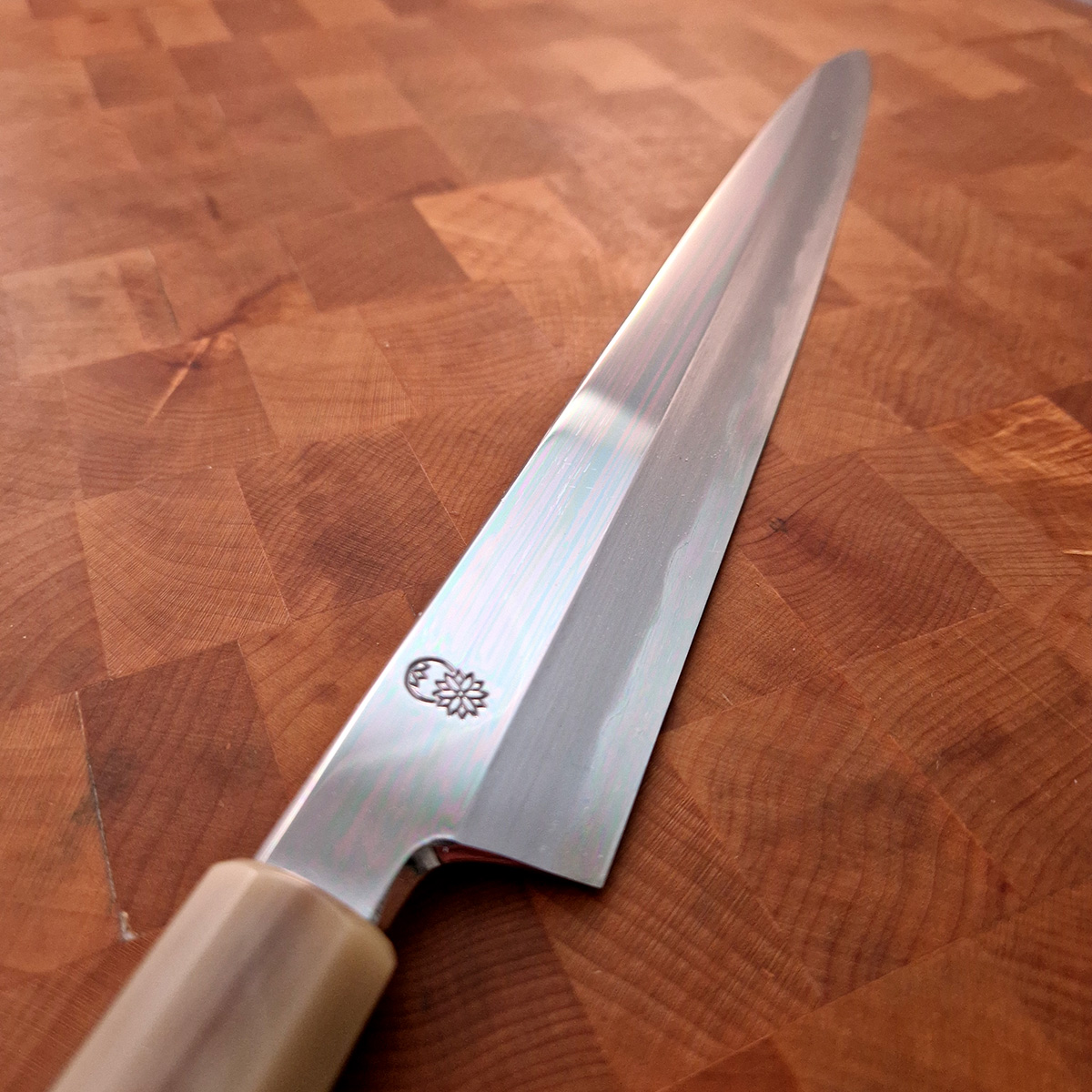 30cm Yanagiba, Mirror Polished, Shirogami II, inkl Saya - SAKAI KIKUMORI — bilde 8