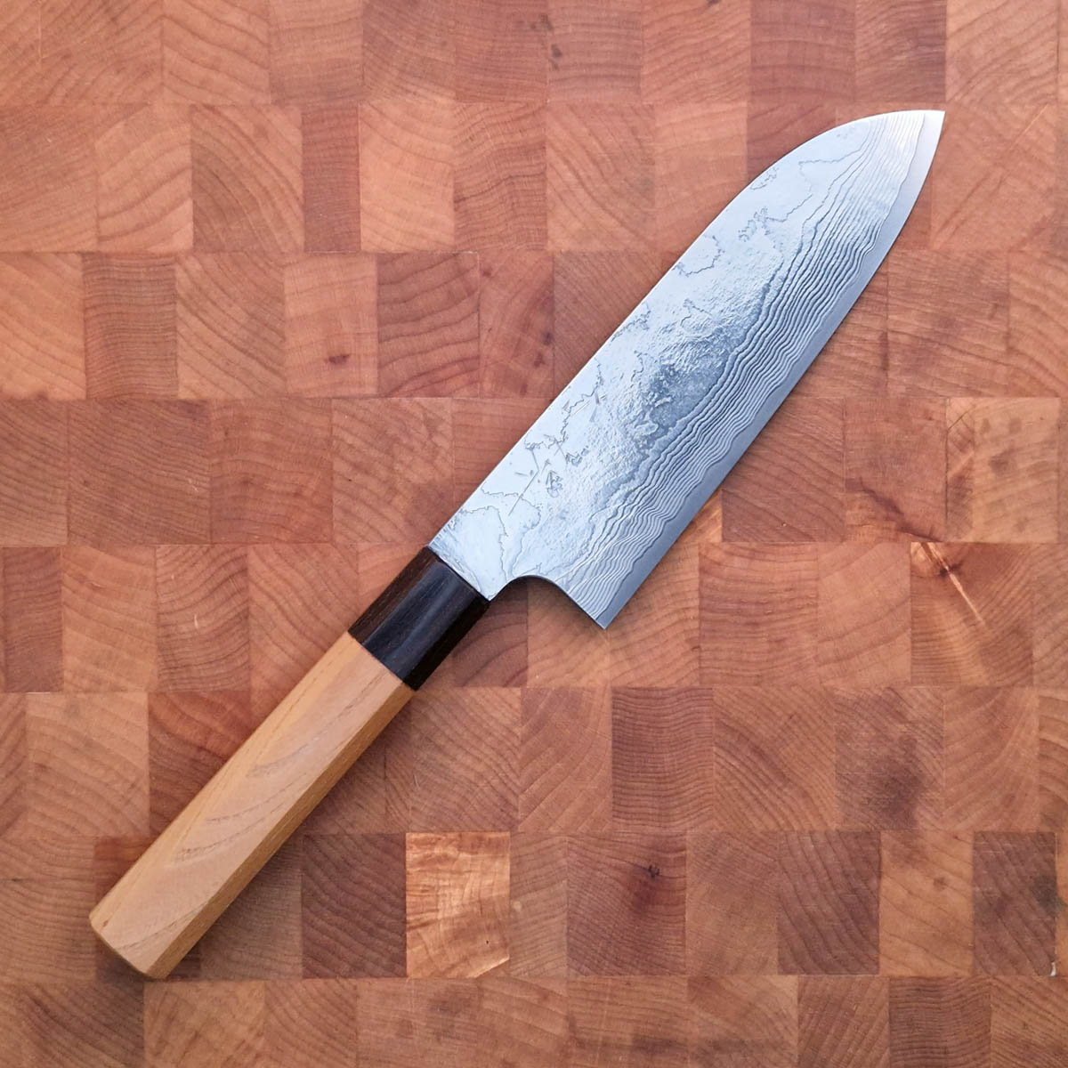 16,5cm Grønnsakskniv (Santoku), Damask og Nashiji, VG10 - YUTA KATAYAMA — bilde 1