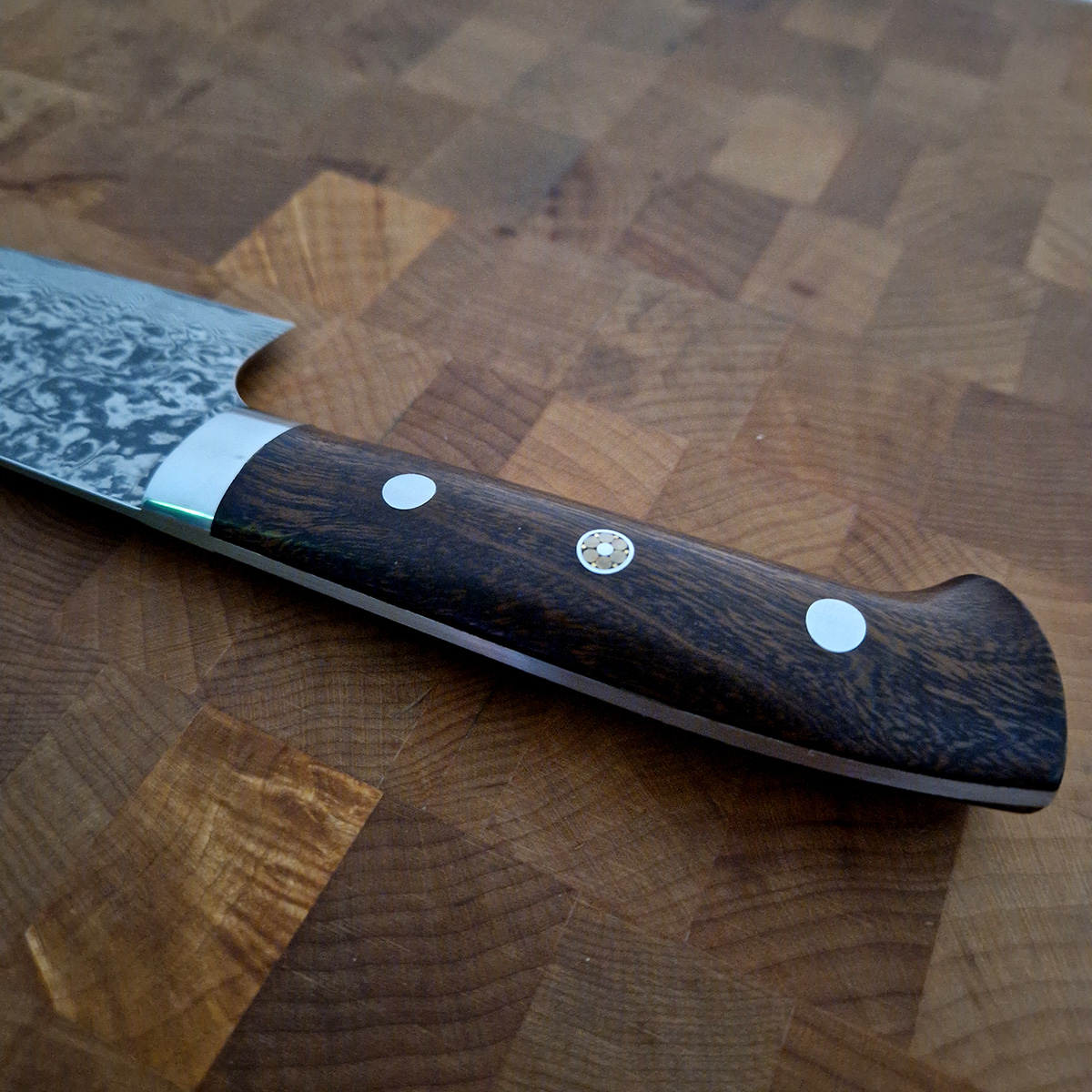 16,5cm Grønnsakskniv (Santoku) "Ironwood" damask, R2 - SAJI — bilde 5