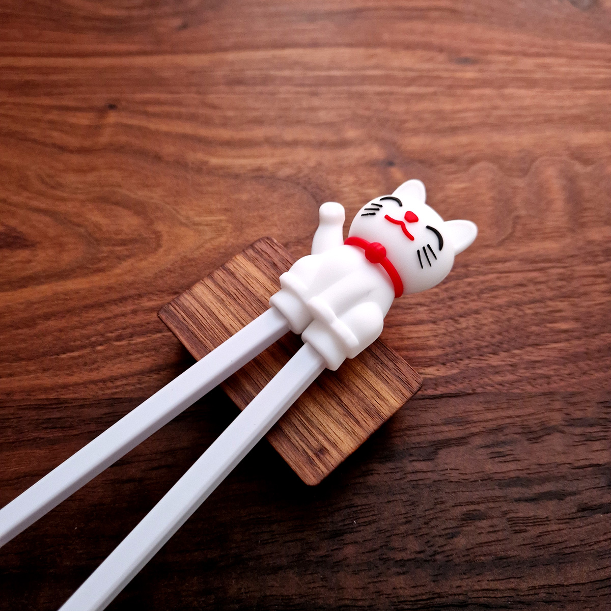 Spisepinner barn, "Lucky Cat" 22cm Hvit - Tokyo design studio — bilde 2