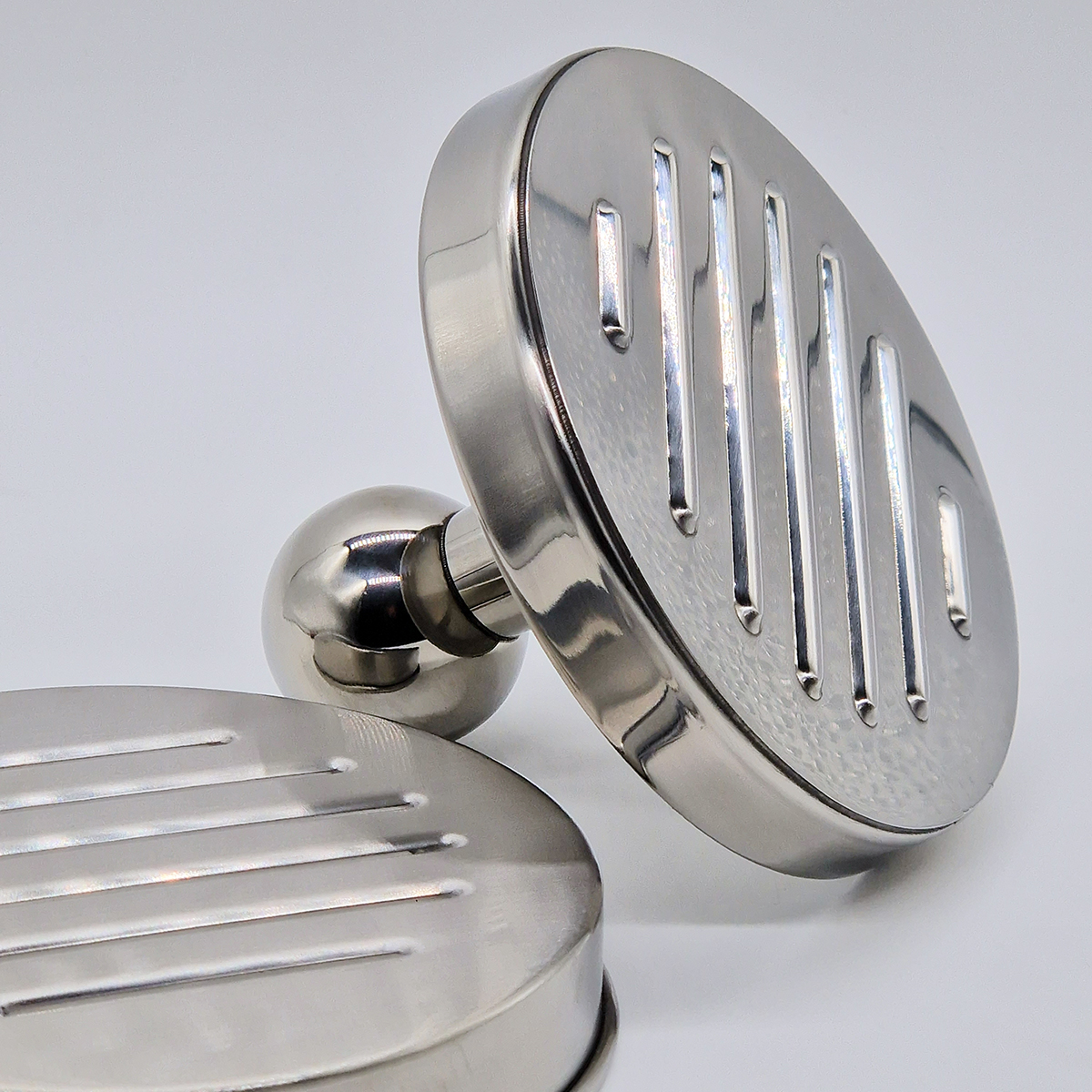 Hamburgerpresse, 12cm rustfritt stål- WEIS — bilde 3