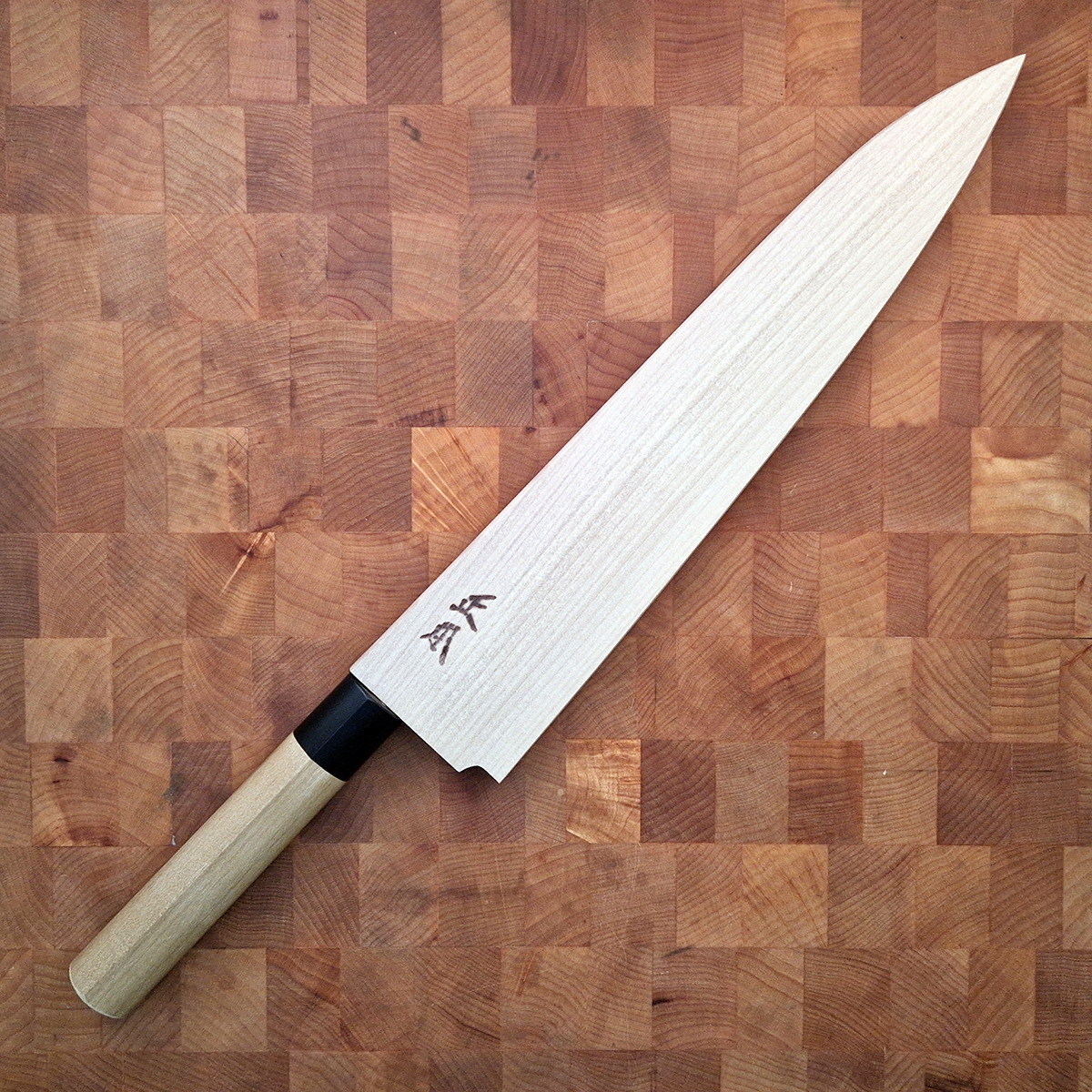 27cm Kokkekniv (Gyoto), Shirogami II, inkl Saya - MASAMOTO — bilde 4