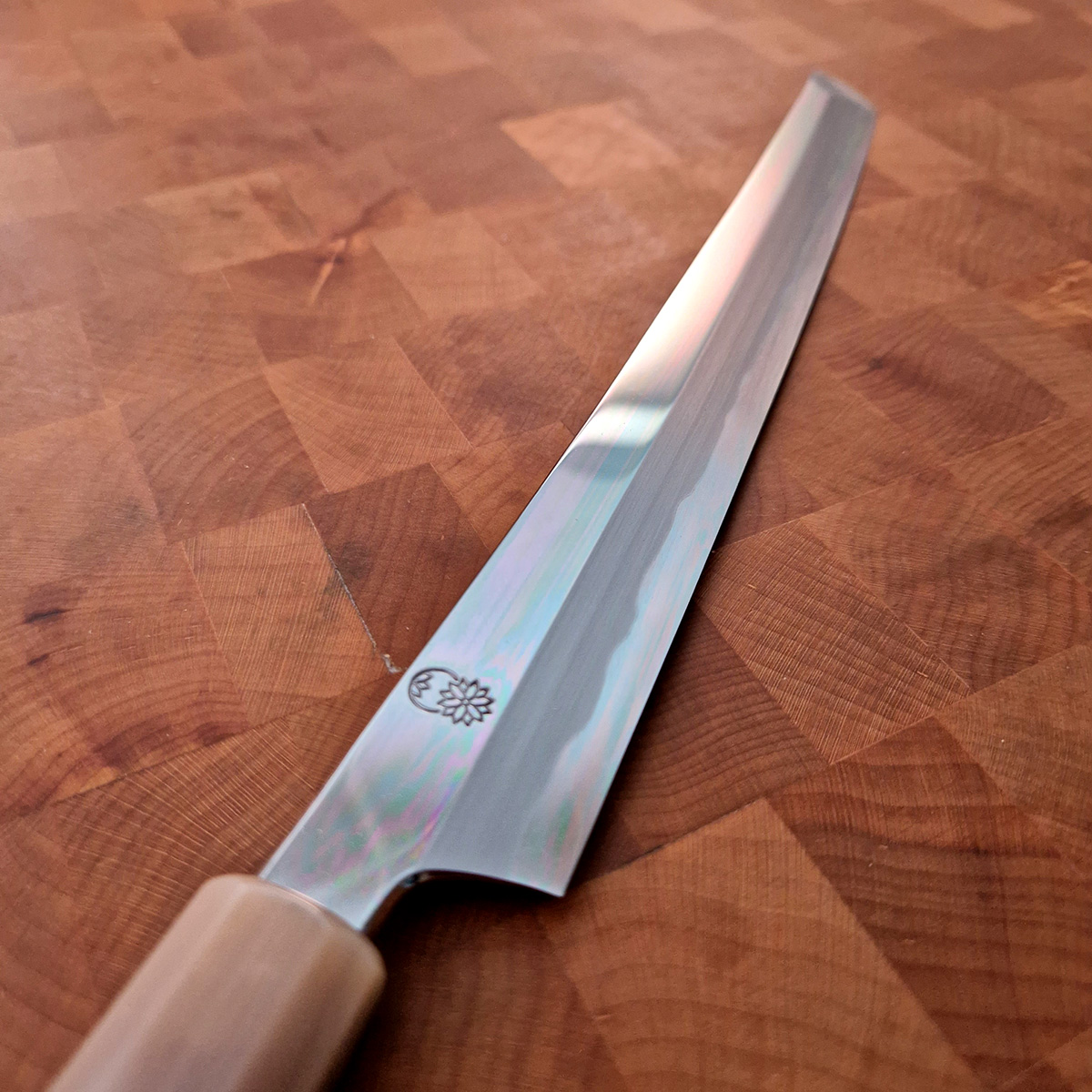 27cm Sakimaru Takohiki, Mirror Polished, Shirogami II, inkl Saya - SAKAI KIKUMORI — bilde 7