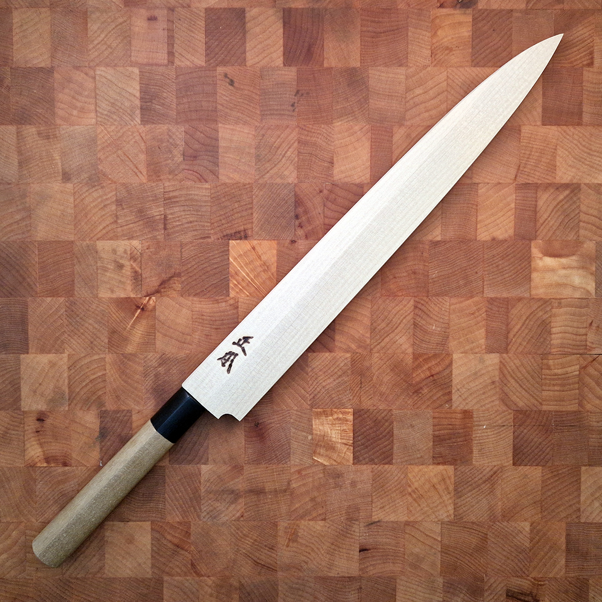 30cm Yanagiba, Shirogami II, inkl Saya - MASAMOTO — bilde 8