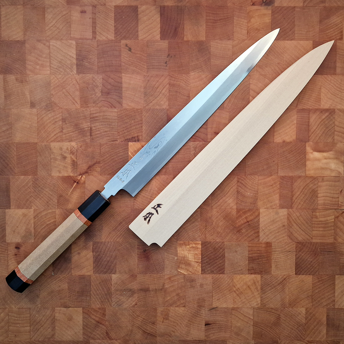 27cm Yanagiba, Aogami II, inkl Saya - MASAMOTO — bilde 2