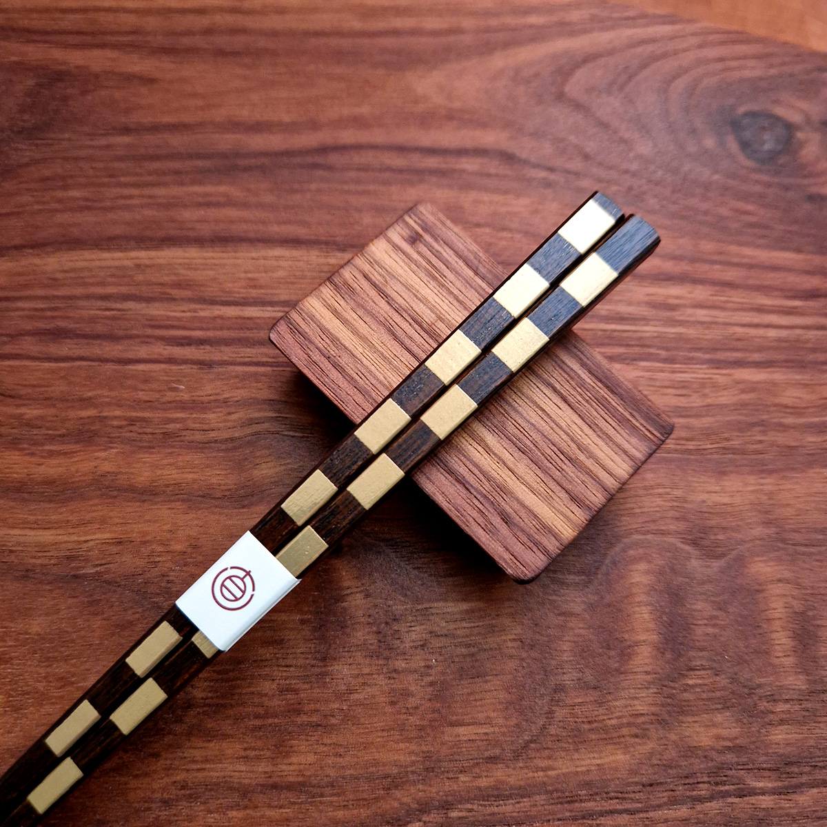1 par Japanske Spisepinner "Ichimatsu Gold" - KOBE STYLE — bilde 2