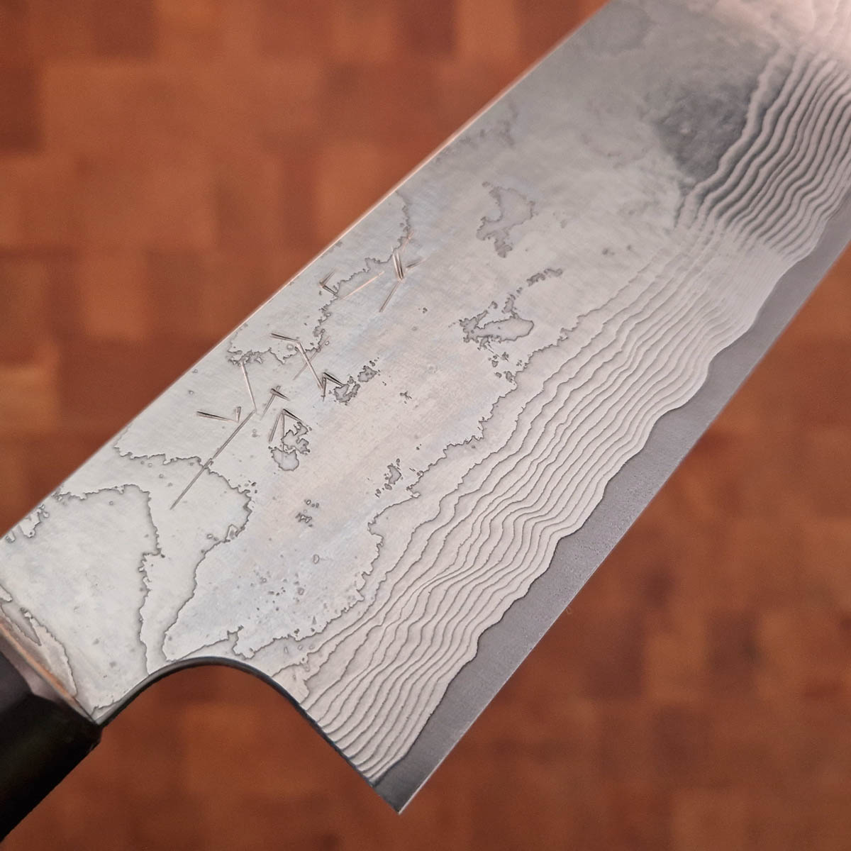 16,5cm Grønnsakskniv (Santoku), Damask og Nashiji, VG10 - YUTA KATAYAMA — bilde 2