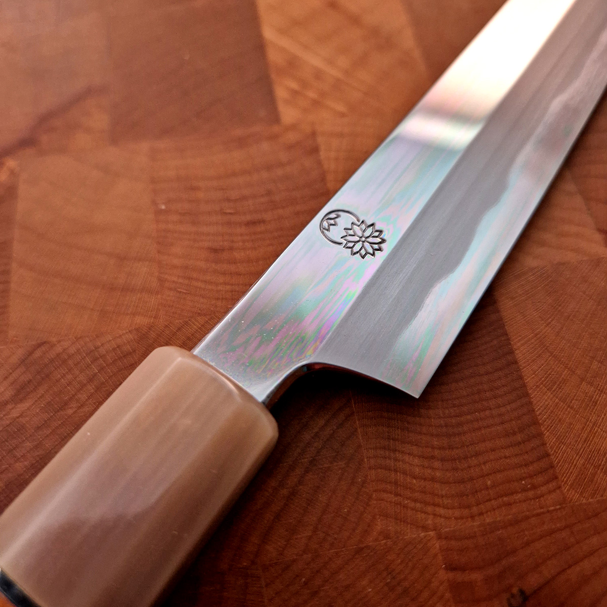 27cm Sakimaru Takohiki, Mirror Polished, Shirogami II, inkl Saya - SAKAI KIKUMORI — bilde 4