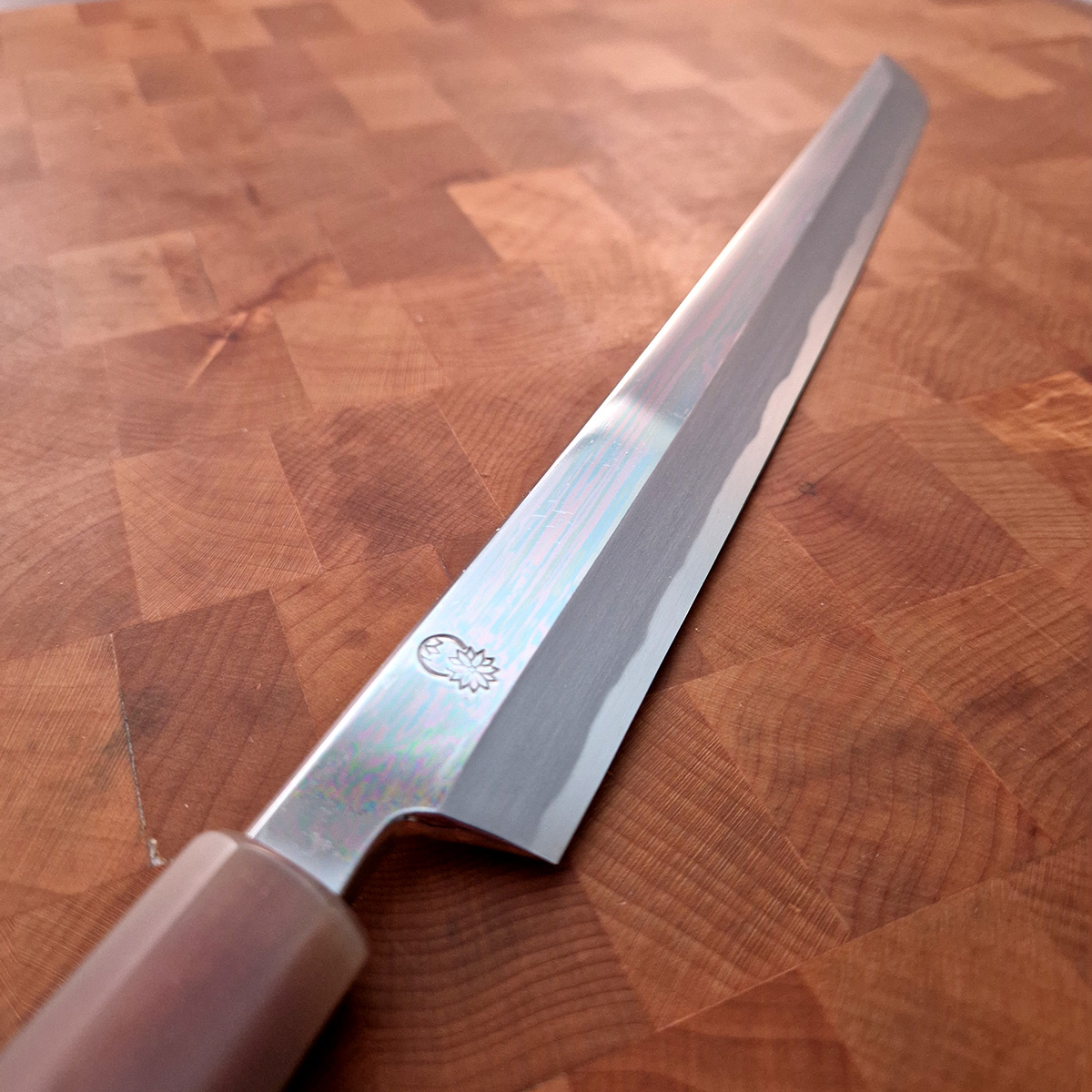 30cm Sakimaru Takohiki, Mirror Polished, Shirogami II, inkl Saya - SAKAI KIKUMORI — bilde 9