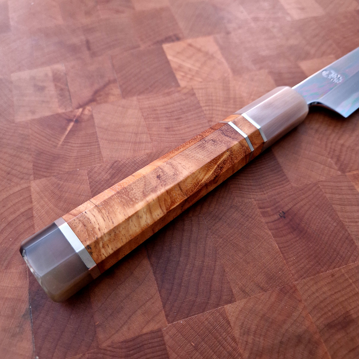 27cm Sakimaru Takohiki, Mirror Polished, Shirogami II, inkl Saya - SAKAI KIKUMORI — bilde 9