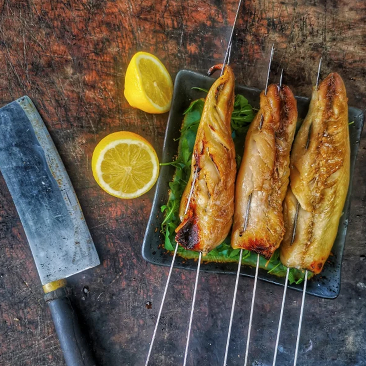 Grillspyd, metall, "Yaki-gushi" 45cm x 2,0mm - 10 stk — bilde 2