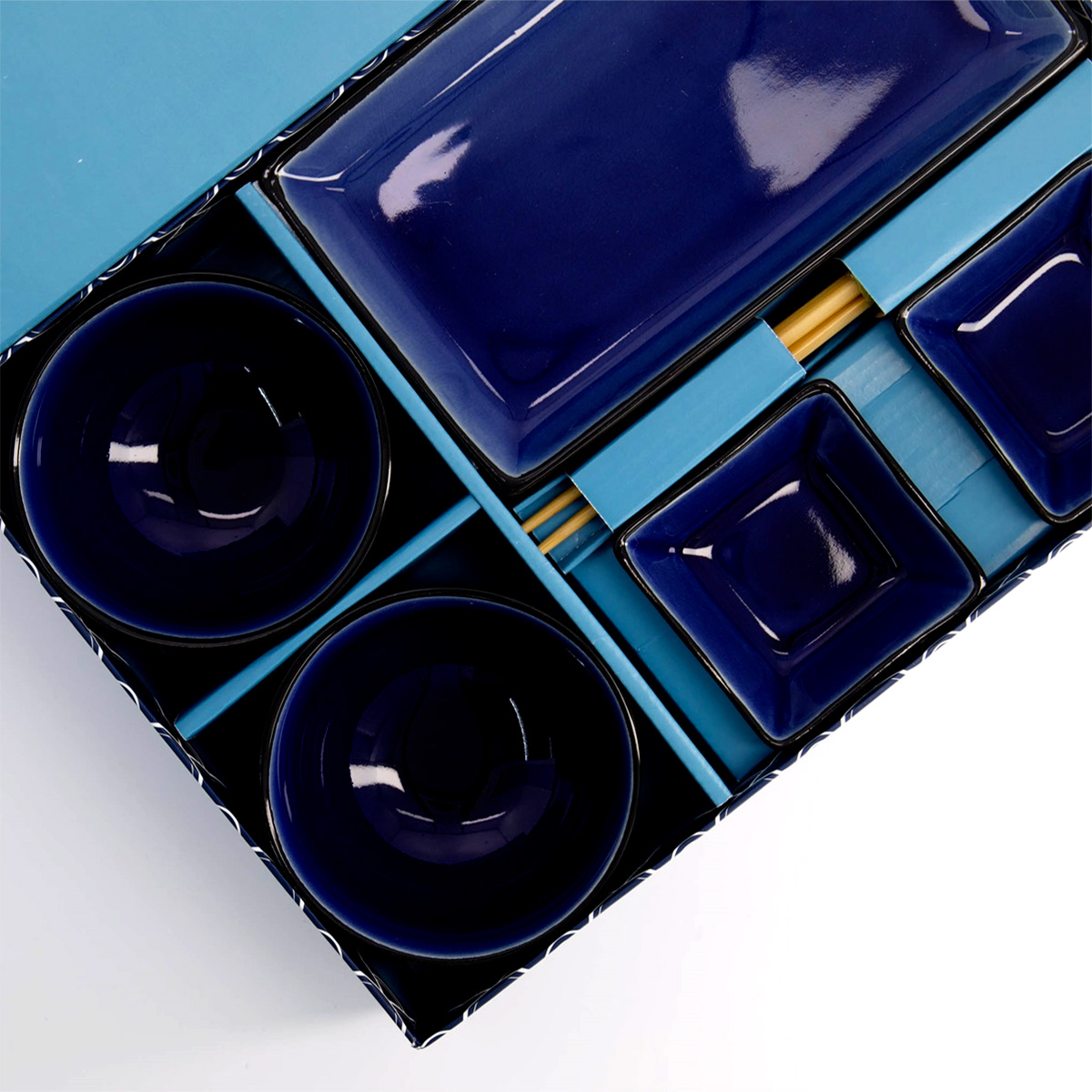Glossy mørkeblå sushisett 8 deler i gaveeske - Tokyo design studio — bilde 3