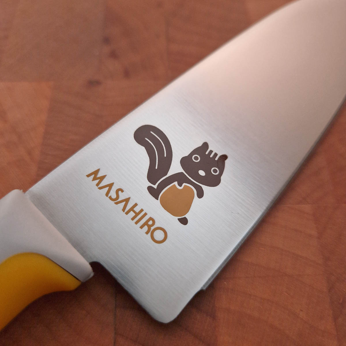 4år Barnekniv Gult Ekorn - MASAHIRO — bilde 4