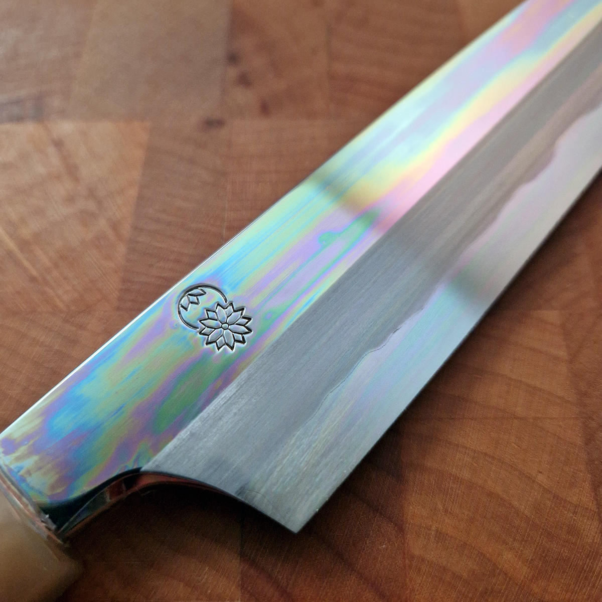27cm Yanagiba, Mirror Polished, Shirogami II, inkl Saya - SAKAI KIKUMORI — bilde 2