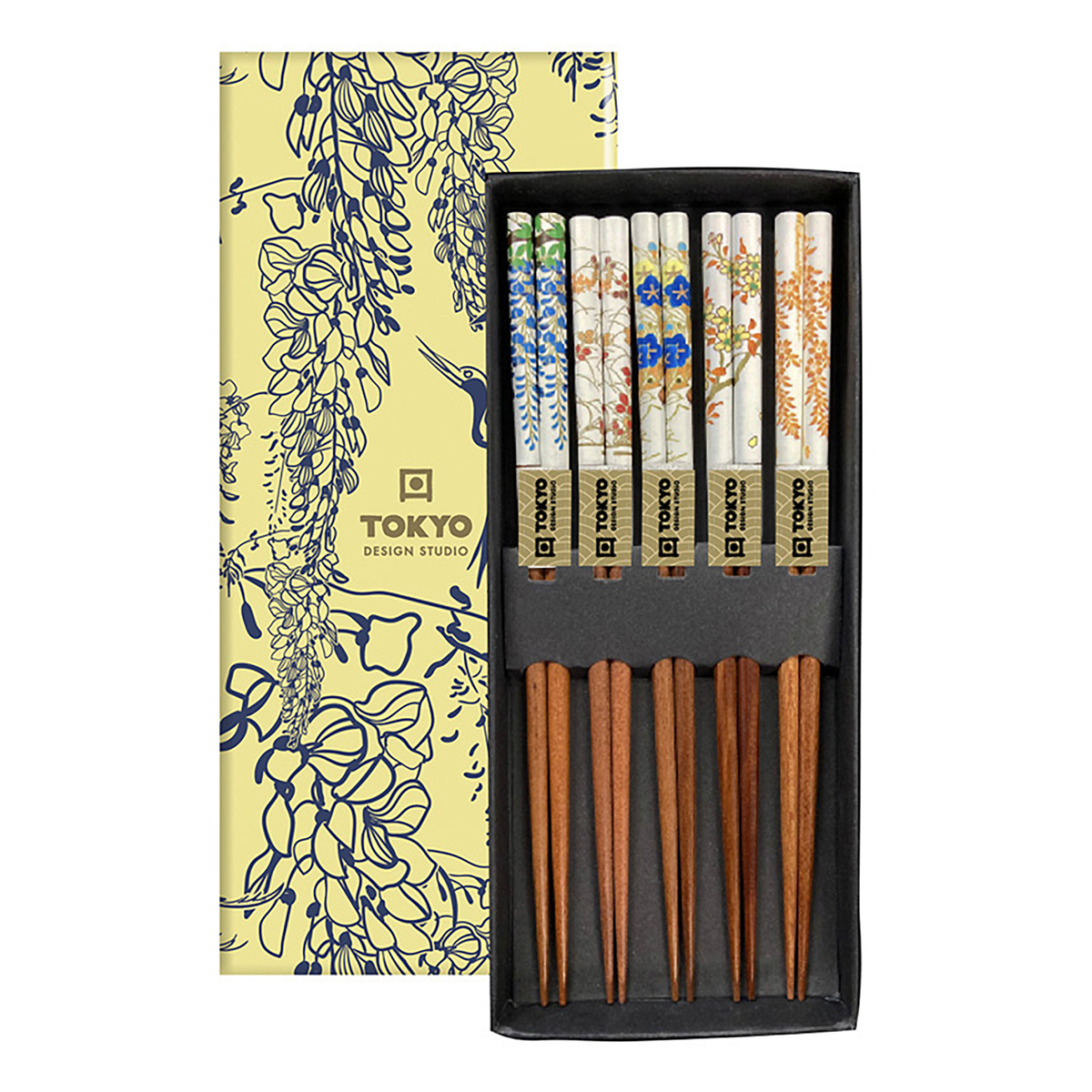Spisepinner 5 par i gaveeske "Floral Patterns" - Tokyo design studio — bilde 1