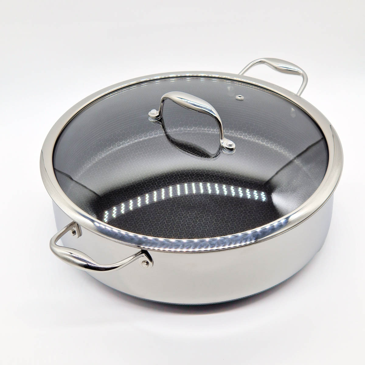 Sautépanne med lokk, 6.6 ltr, hybrid - HEXCLAD — bilde 4