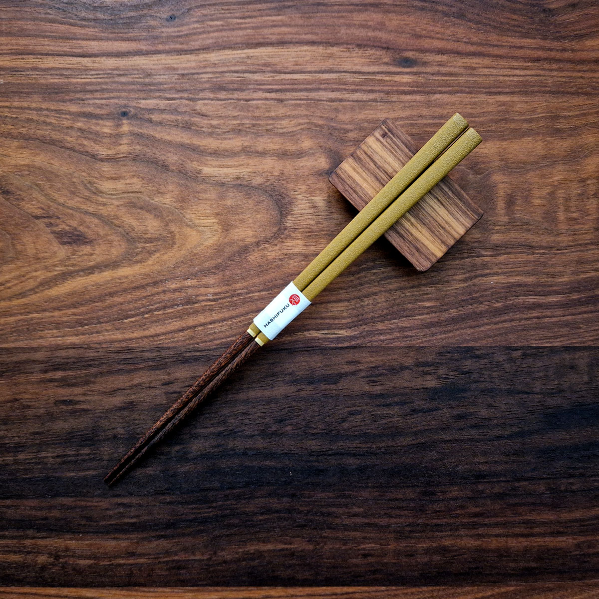Spisepinner, japanske, Gohukanshitsu, gul, 1 par - HASHIFUKU — bilde 1