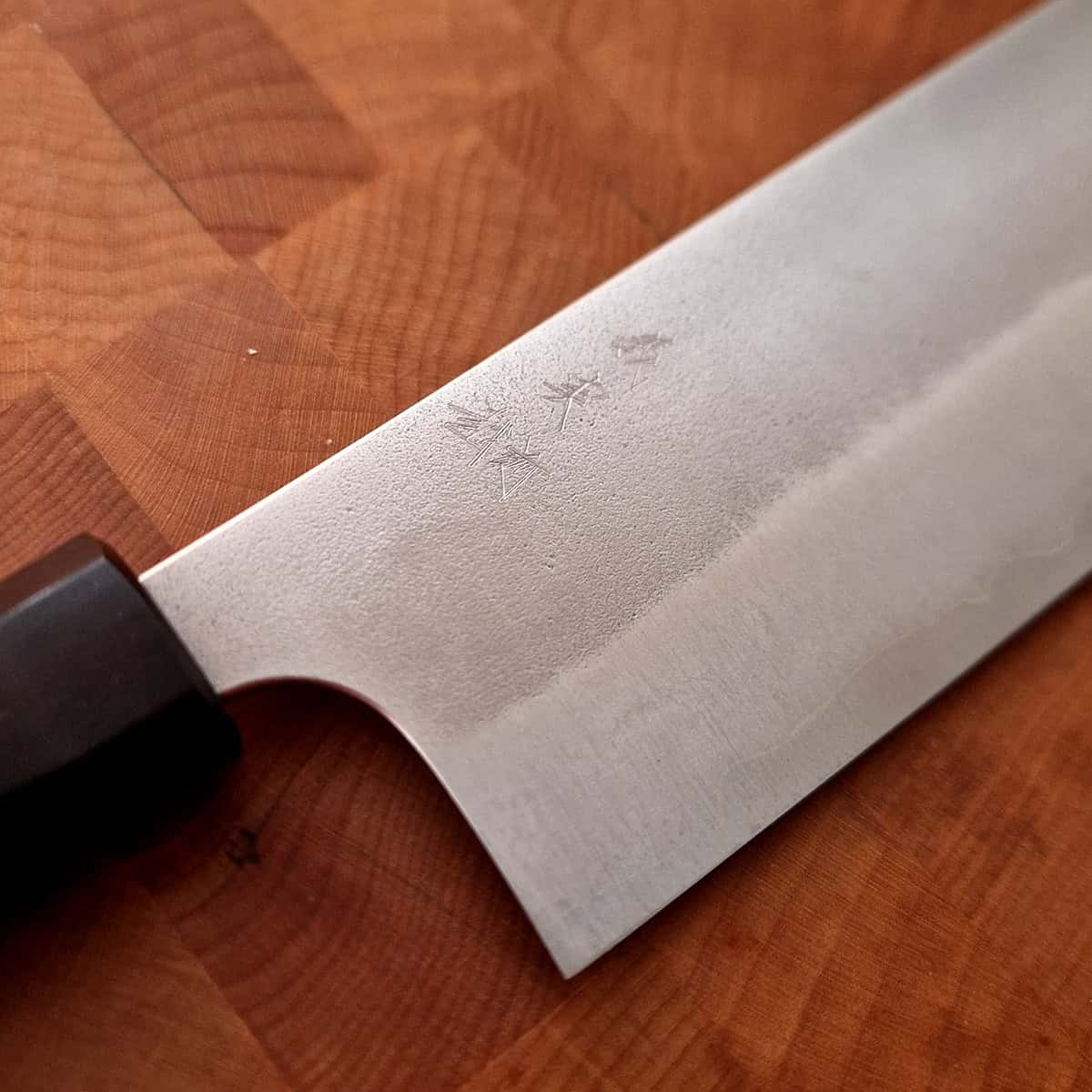 16,5cm Grønnsakskniv (Nakiri) Nashiji, Super Aogami - YOSHIMI KATO — bilde 2