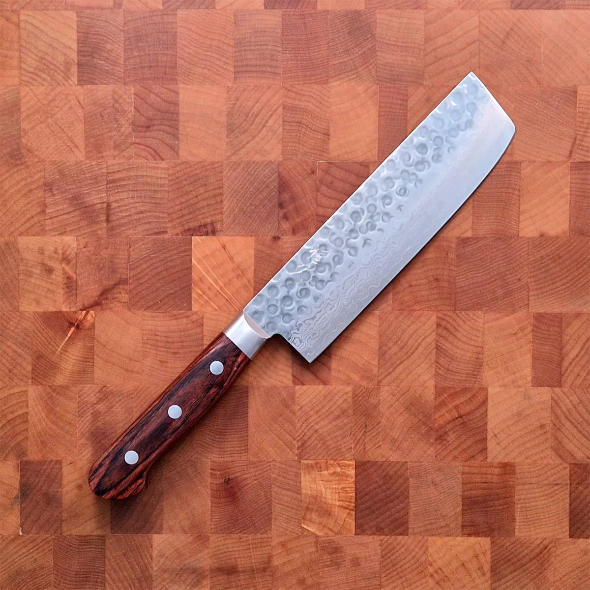 16,5cm Grønnsakskniv (Nakiri) VG10, Hamret/Damask - HARUYUKI
