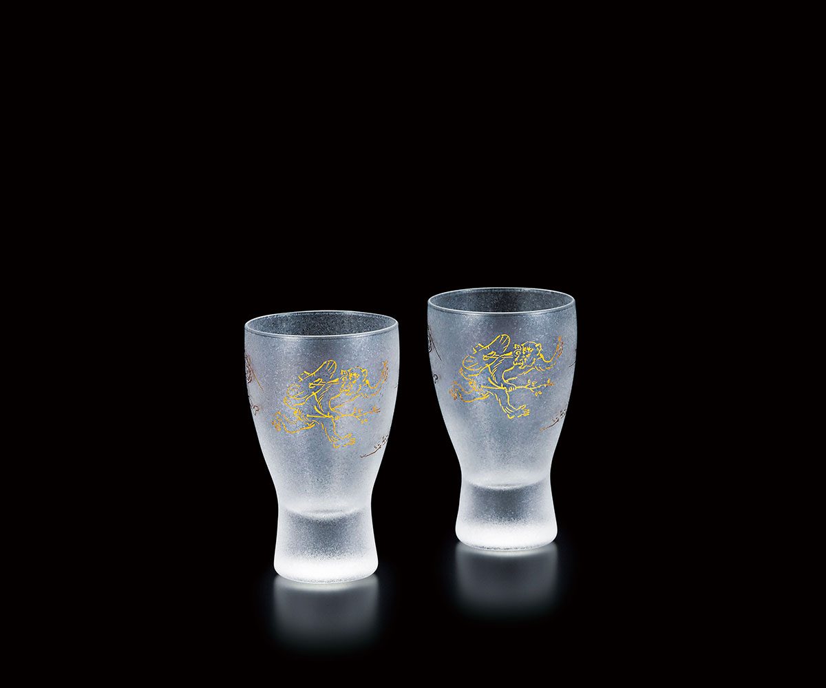 2. stk Sake glass - Fabeldyr - CHOJU-GIGA — bilde 2