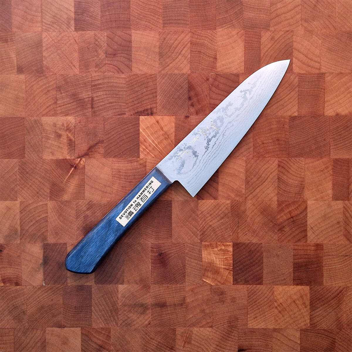 14,5cm Mini Santoku, Blå Damask VG10 - TANAKA — bilde 1