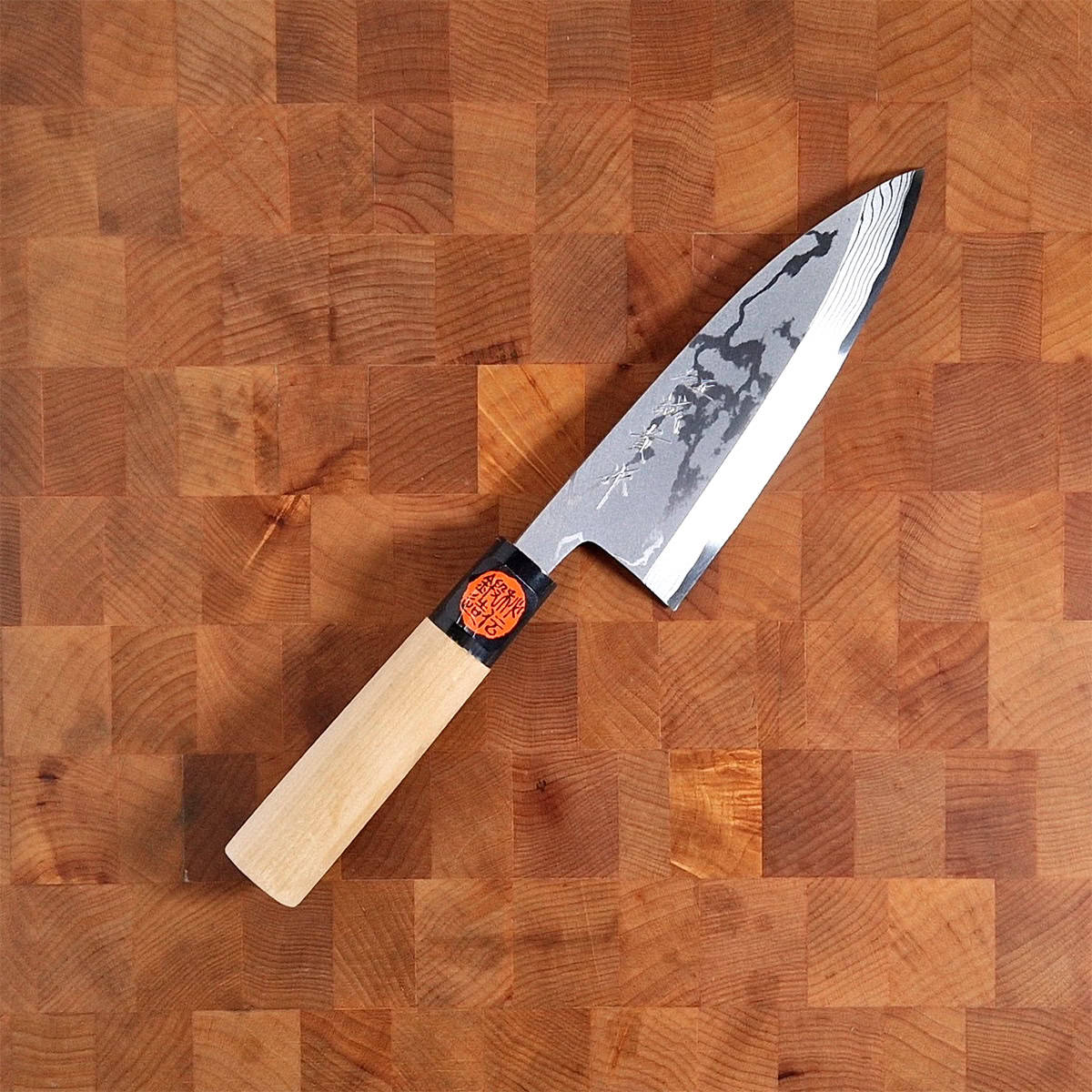 15cm Deba, Damask, Aogami I - TANAKA — bilde 1